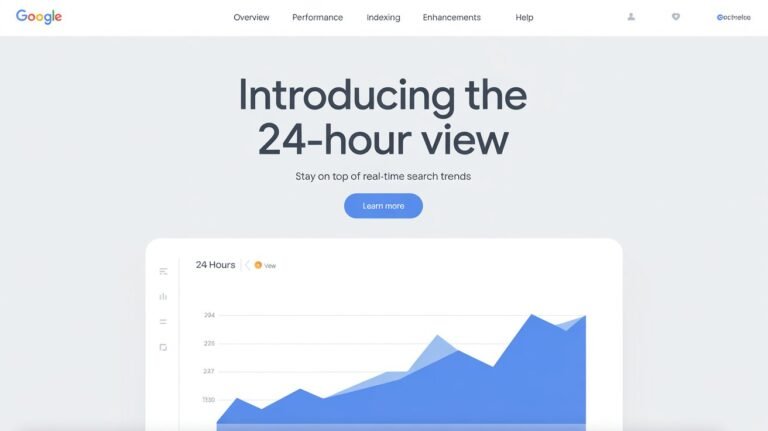google search console's new' '24 hours' view